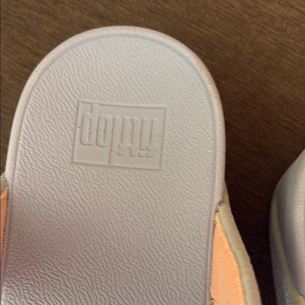 FitFlop Soft Baby Blue Slide Sandals - Picture 2 of 13